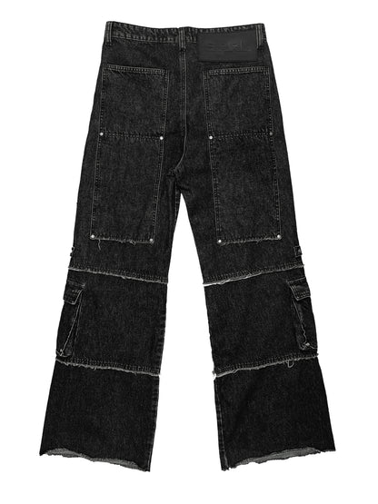 DISTRESSED BOLT DENIM